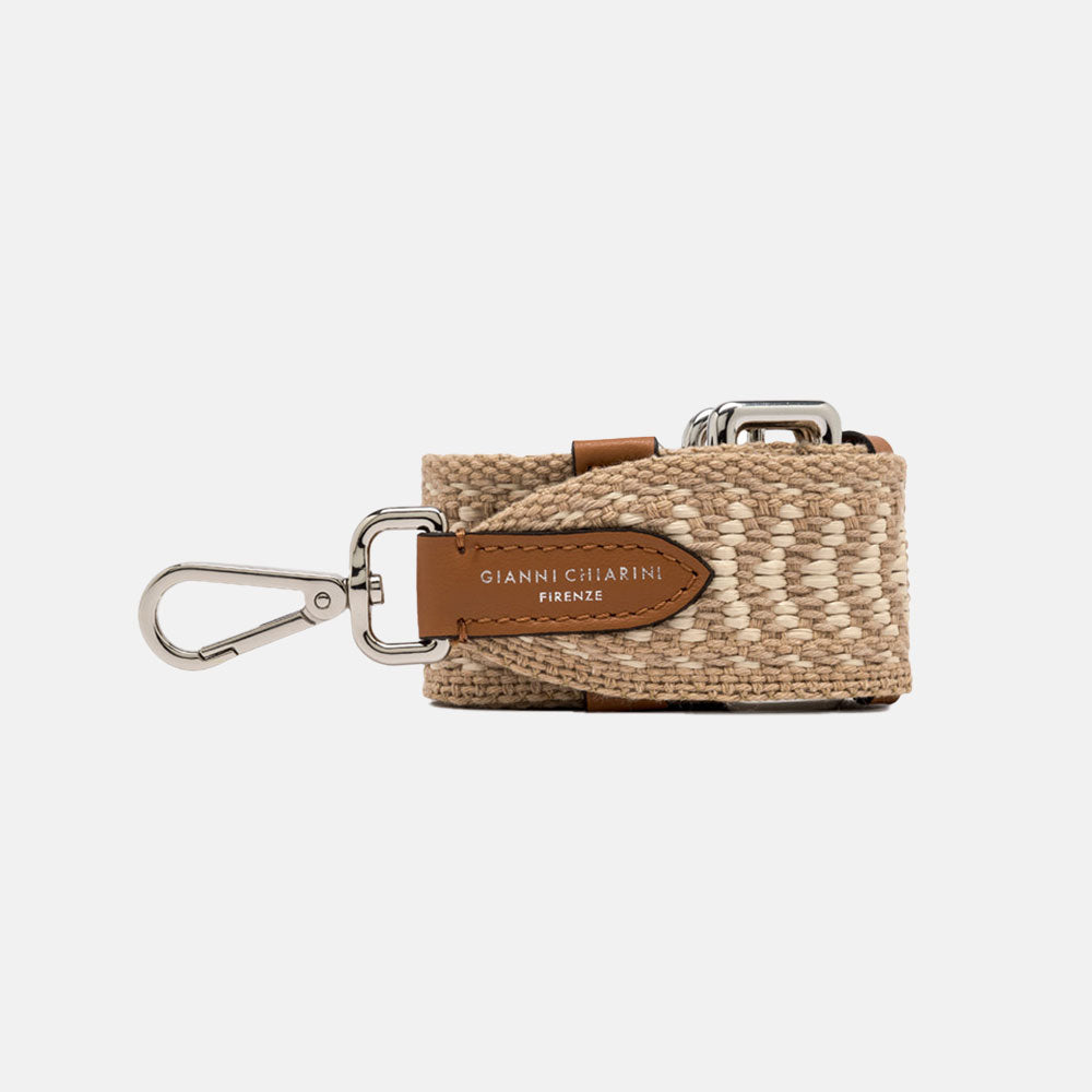 Natural/Cream Chevron Raffia Bag Strap