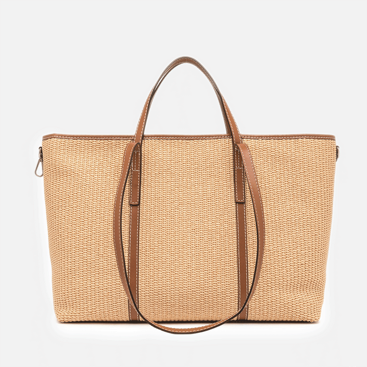 Tan Woven Leather Superlight Tote Bag, made in Italy by Gianni Chiarini