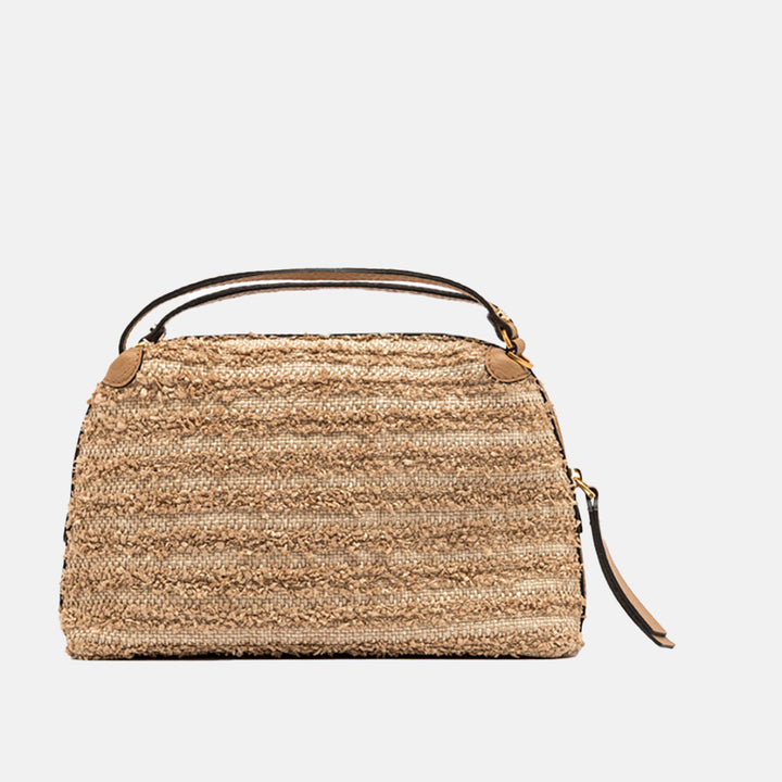 Tan Textured Large Alifa Bag, made in Italy by Gianni Chiarini