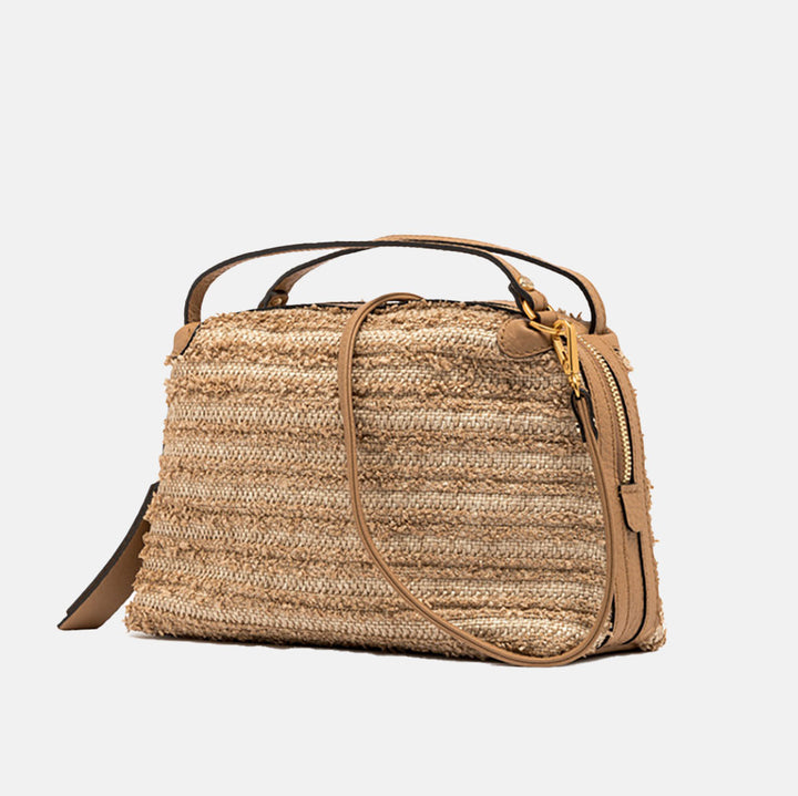 Tan Textured Large Alifa Bag, made in Italy by Gianni Chiarini