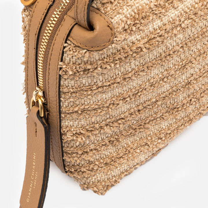 Tan Textured Large Alifa Bag, made in Italy by Gianni Chiarini