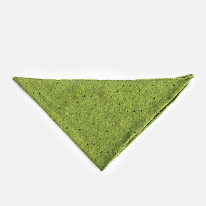 Matcha Green Lambswool Pointelle Neckerchief