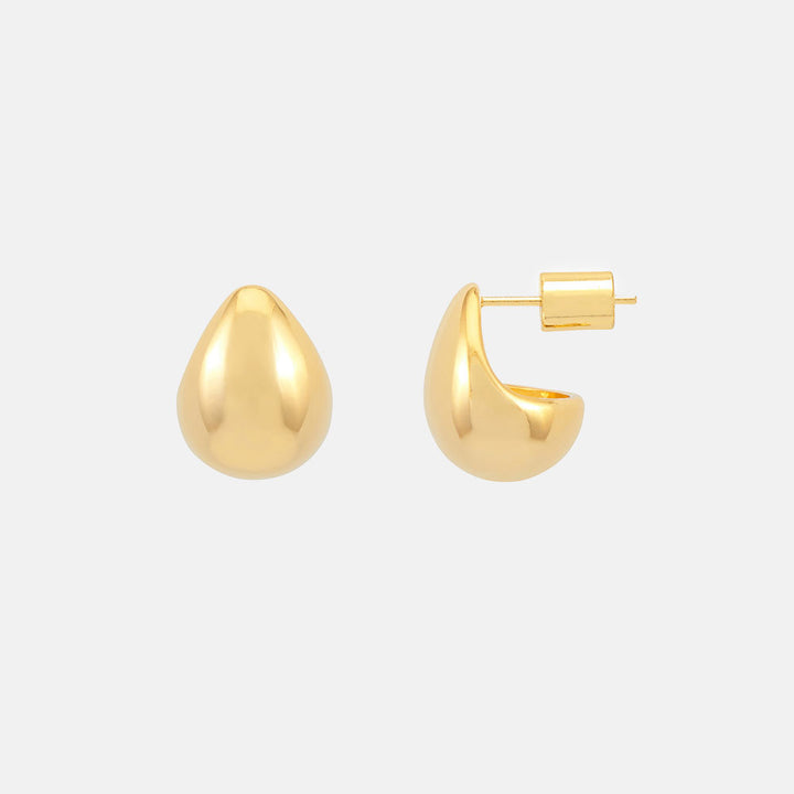 gold plated teardrop earrings