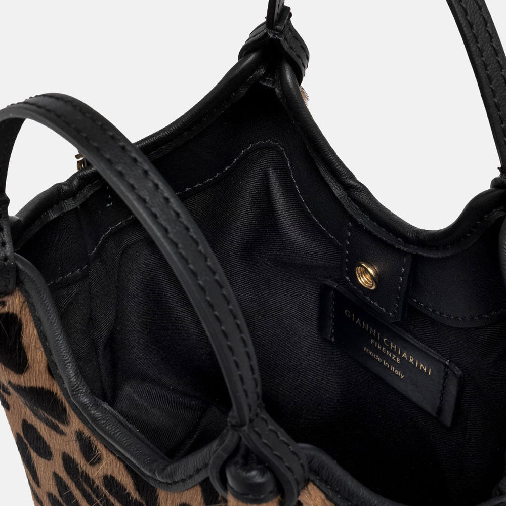 Leopard Print Leather Dua Bag