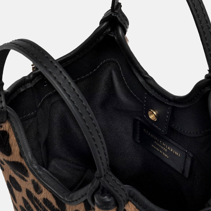 Leopard Print Leather Dua Bag
