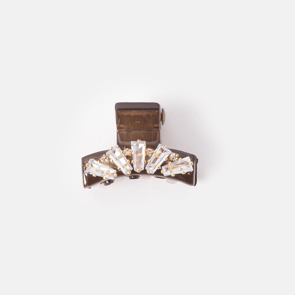 Hair clip with crystal embellishments on a white background