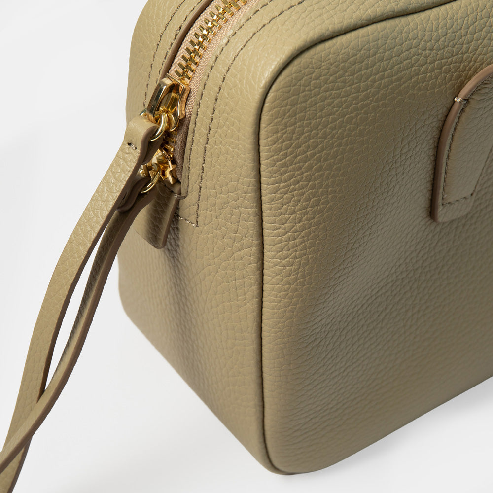 Willow Green Leather Aryna Handbag