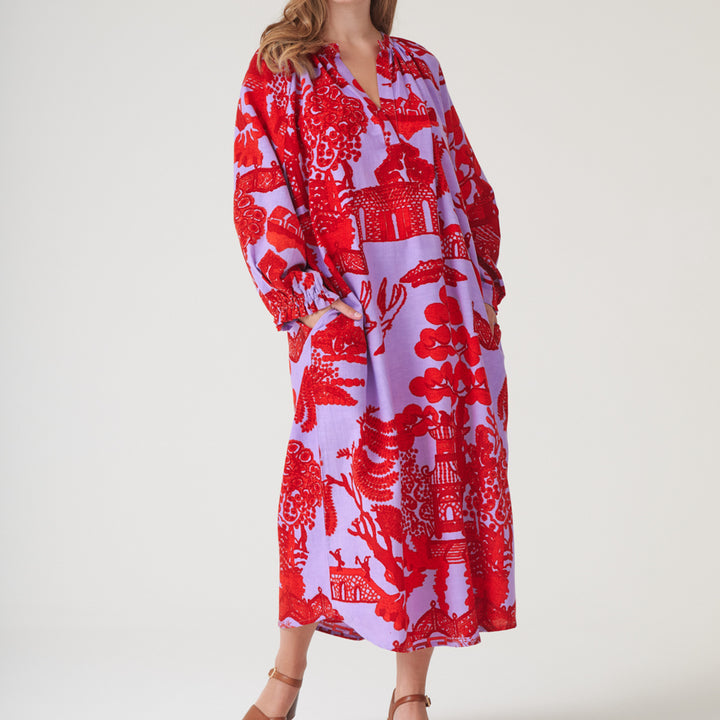 Violet Giant Willow Raglan Dress