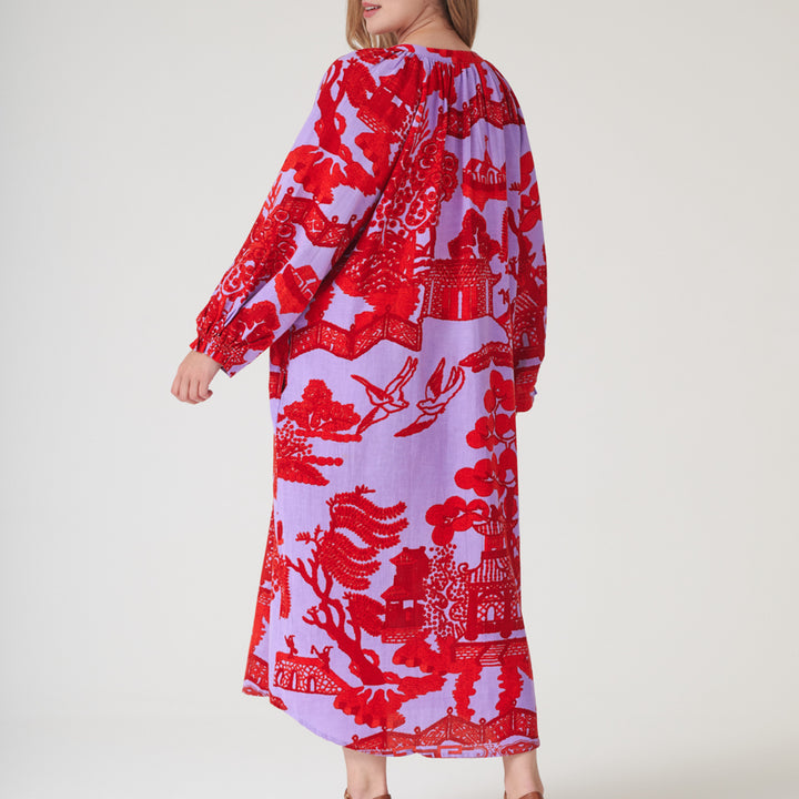 Violet Giant Willow Raglan Dress