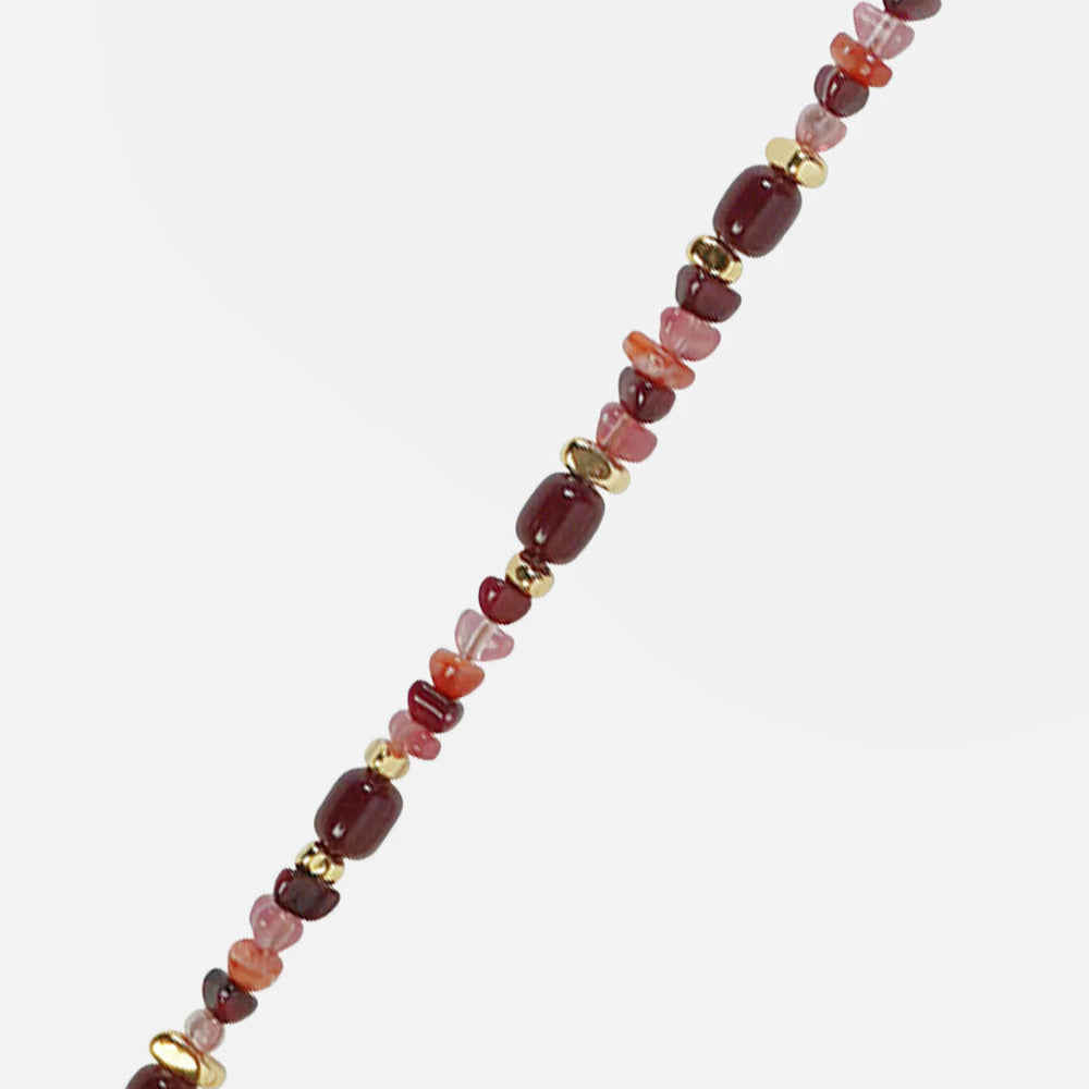 Lana Long Burgundy Beads Phone Chain