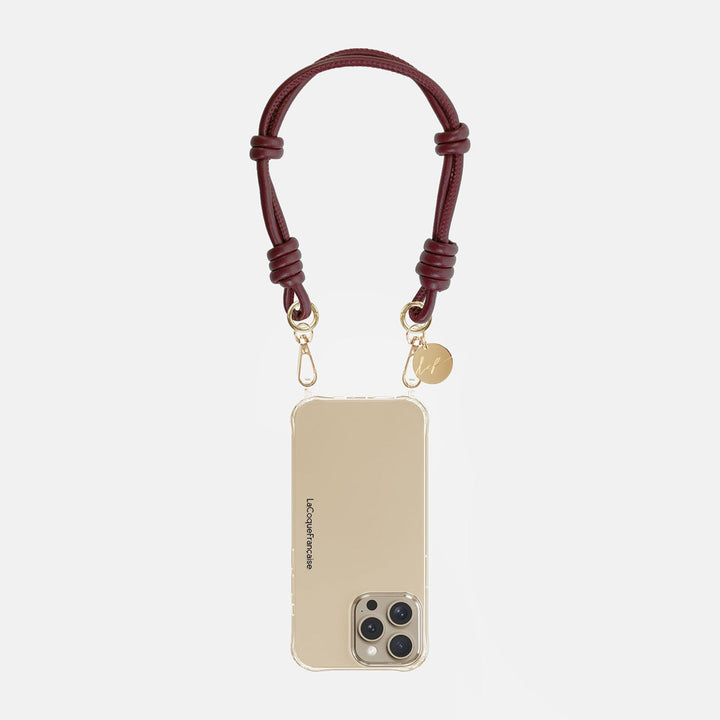 Nolan Short Burgundy Phone Chain