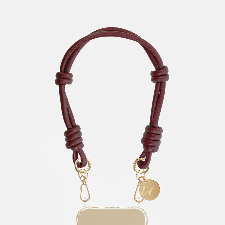 Nolan Short Burgundy Phone Chain