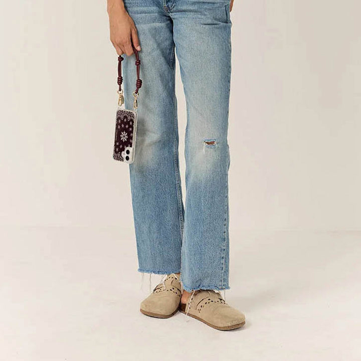 Nolan Short Burgundy Phone Chain