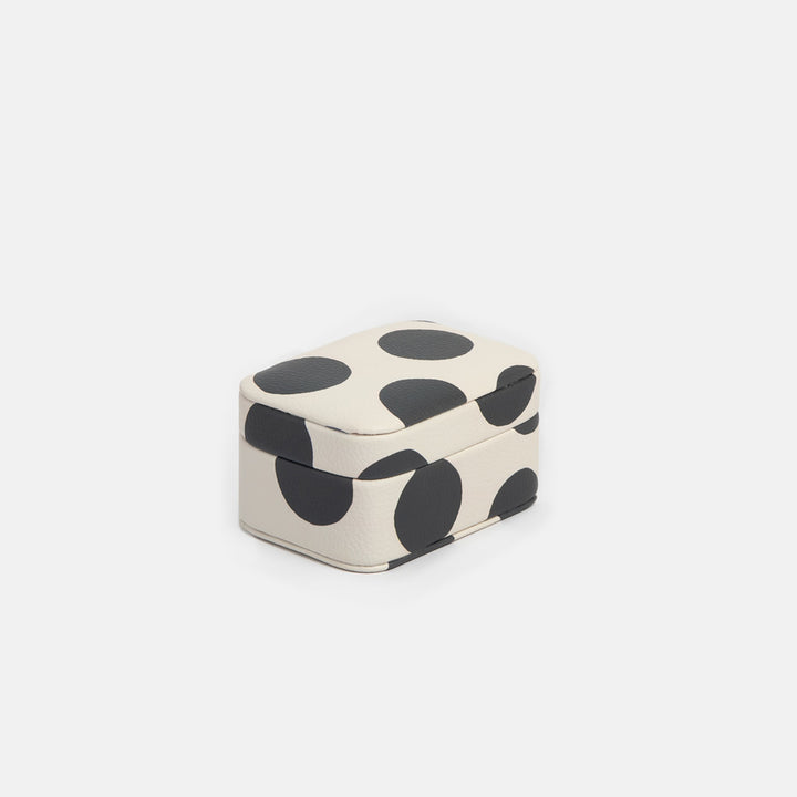 mini jewellery box in monochrome spot design
