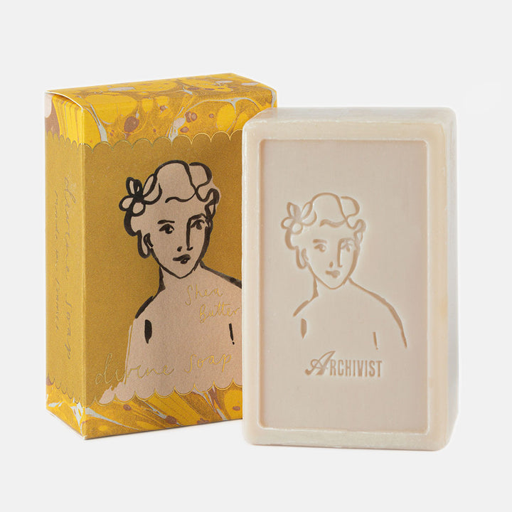 shea butter soap bar, made in France by Archivist