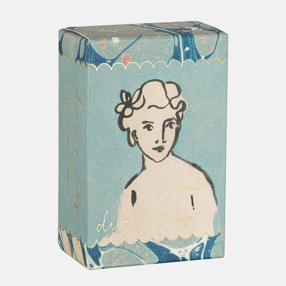 coconut soap bar, made in France by Archivist