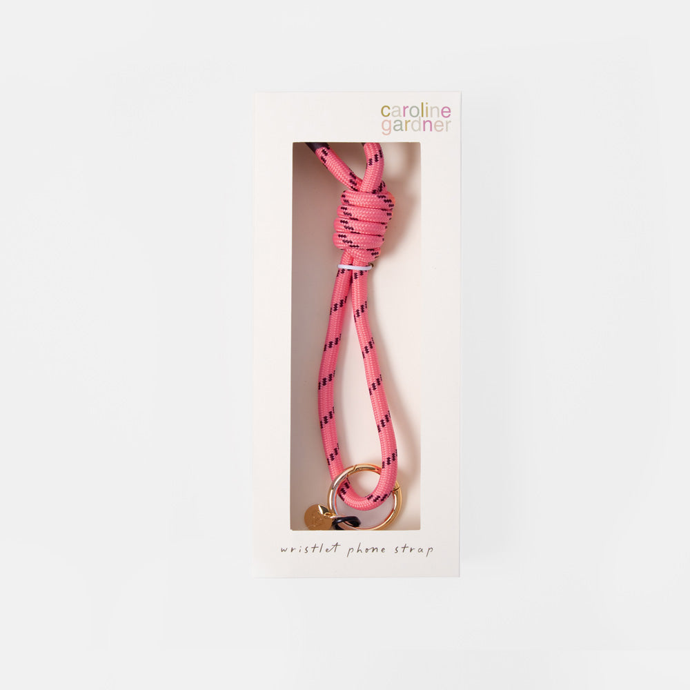 Pink & Wine Wristlet Phone Strap