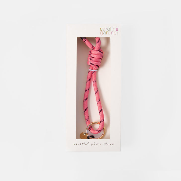 Pink & Wine Wristlet Phone Strap