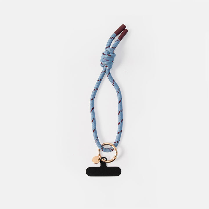Blue & Wine Wristlet Phone Strap