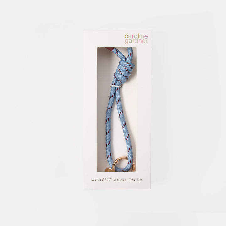 Blue & Wine Wristlet Phone Strap