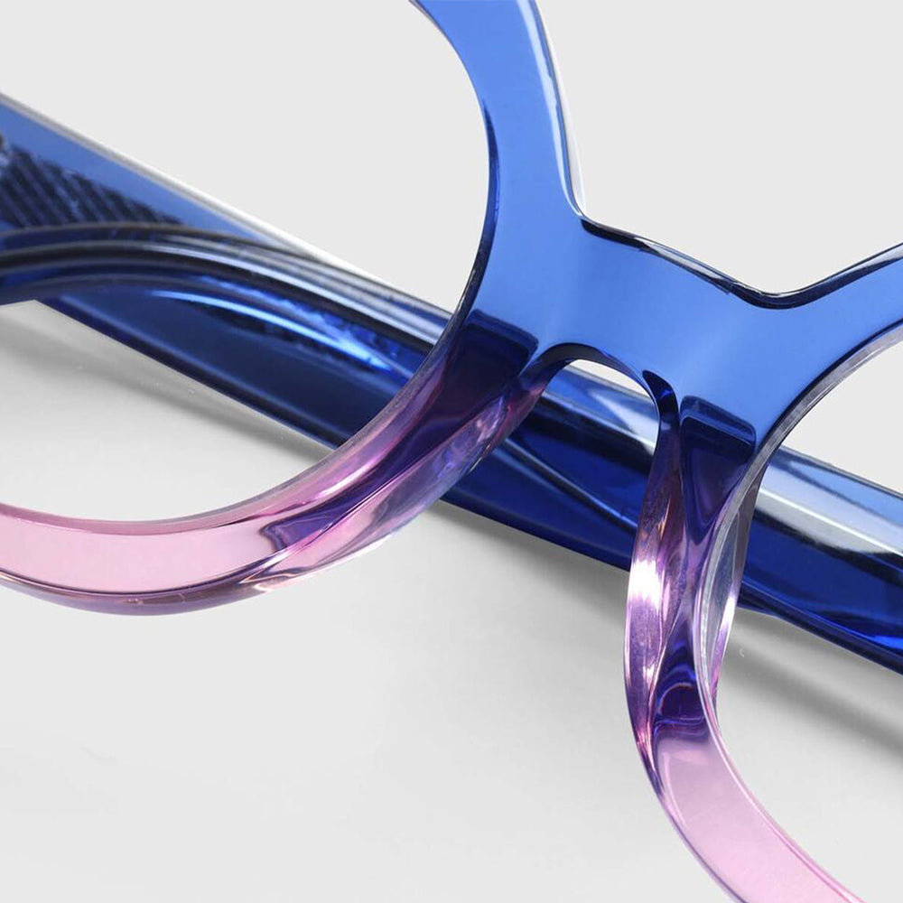 pink & violet 'space opera' reading glasses by Eyebobs