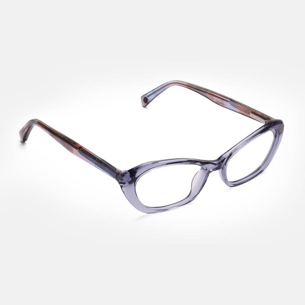 Purple 'spunky' reading glasses by Eyebobs