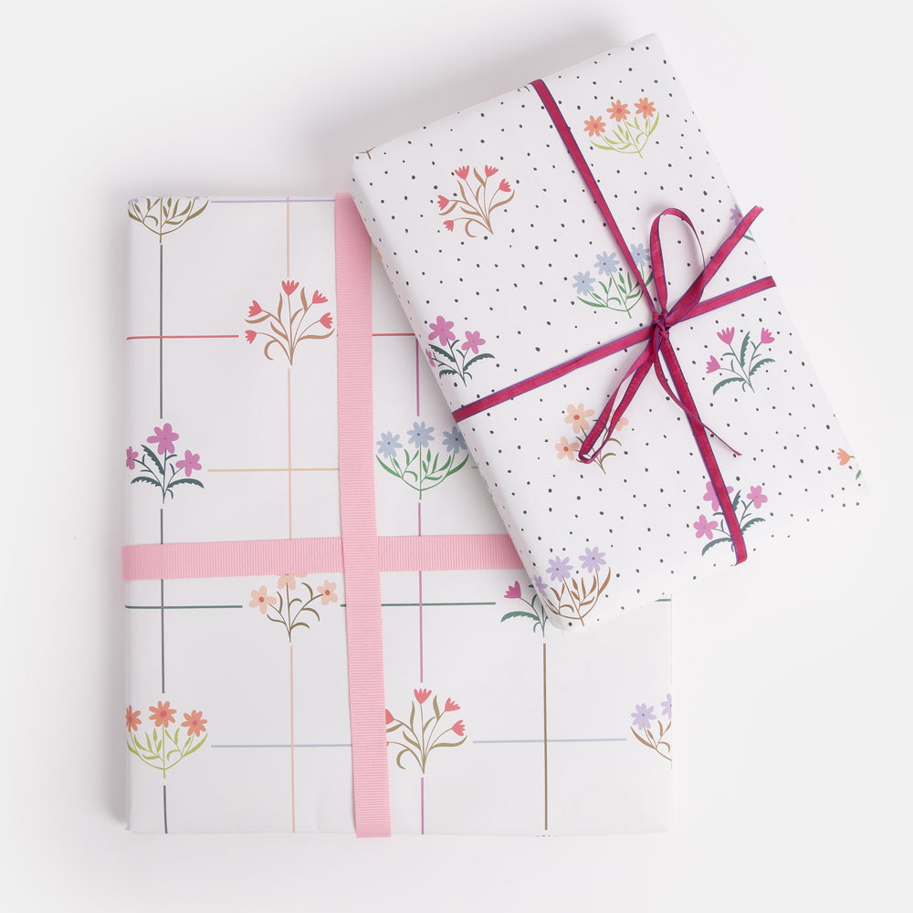 double side floral print flat wrap wrapping paper