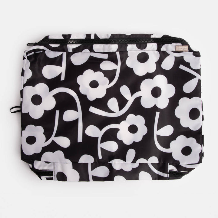 large monochrome flower packing cube