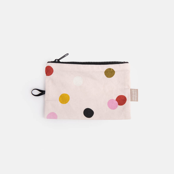 small colourful spots cotton travel pouch