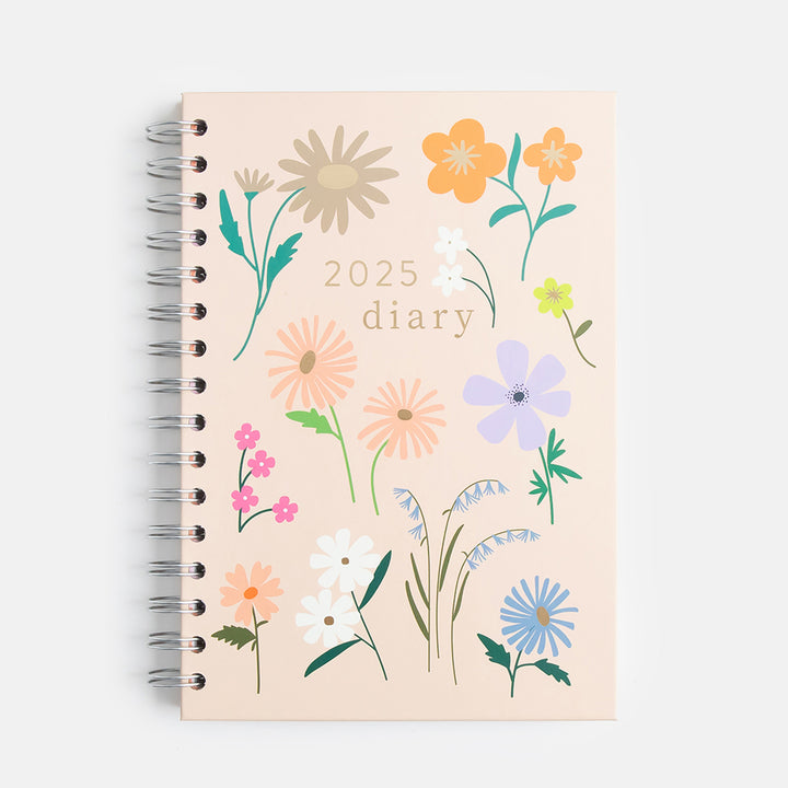 caroline gardner botanic blooms A5 wire bound hardcover 2025 diary