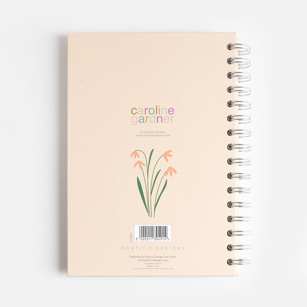 caroline gardner botanic blooms A5 wire bound hardcover 2025 diary