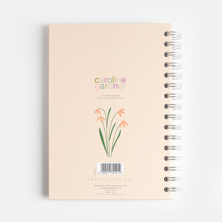 caroline gardner botanic blooms A5 wire bound hardcover 2025 diary