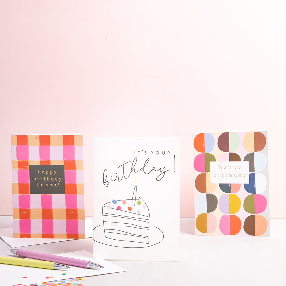 colourful birthday cards new range 2024