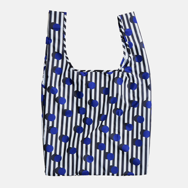 polka dot and stripes eco friendly recycled plastic shopper bag
