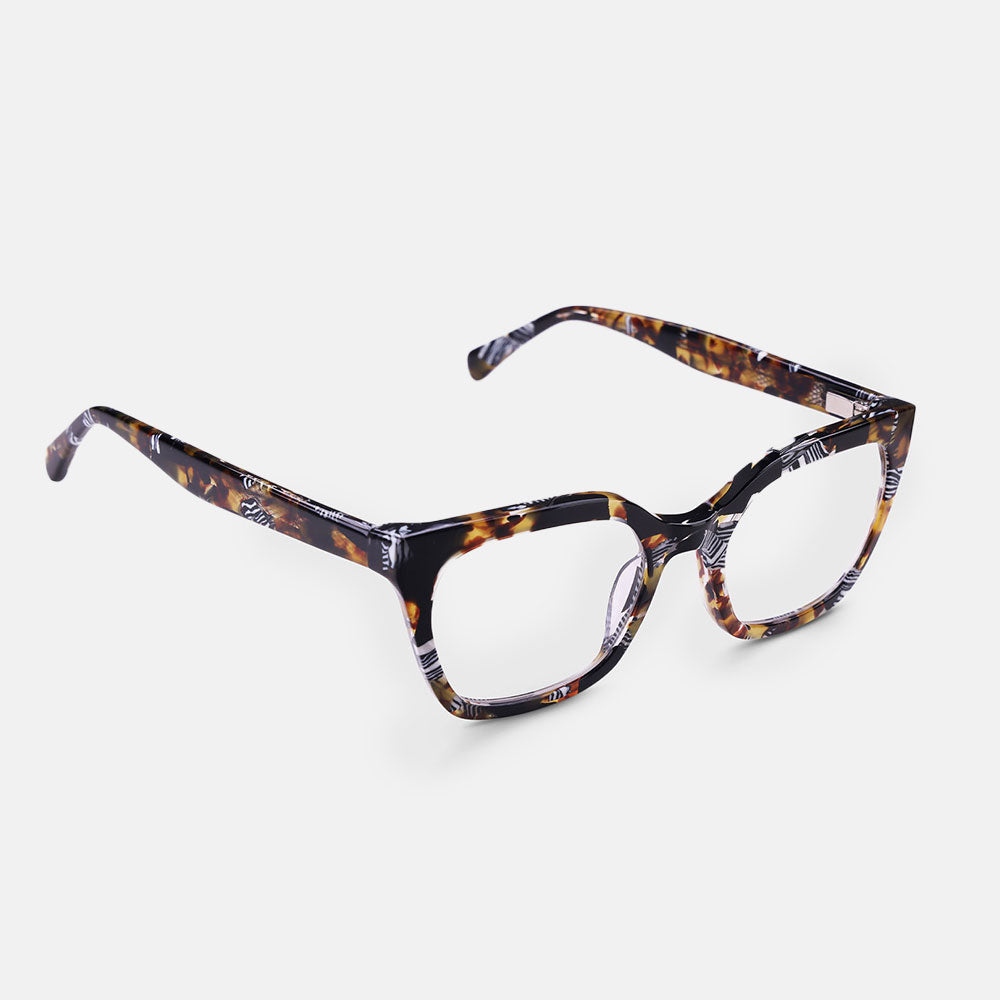 tortoiseshell & zebra print reading glasses made by Eyebobs