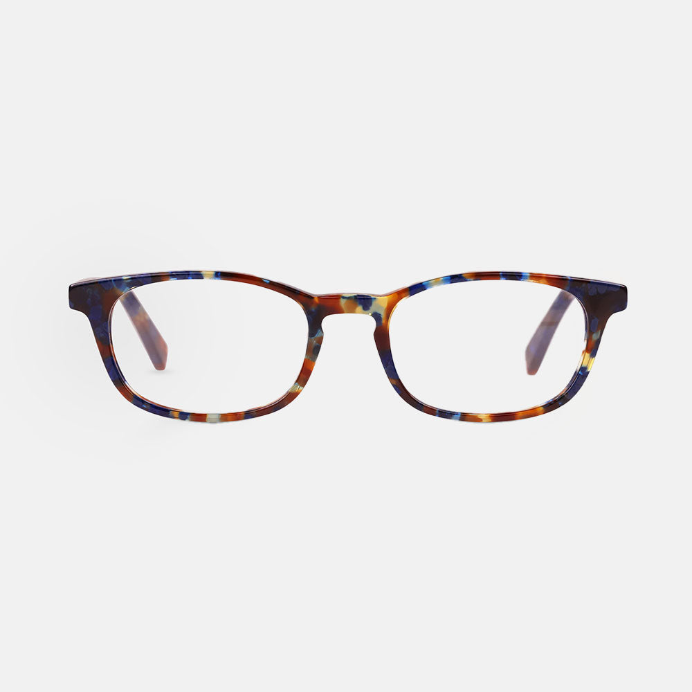 blue and brown tortoiseshell oval reading glasses by Eyebobs