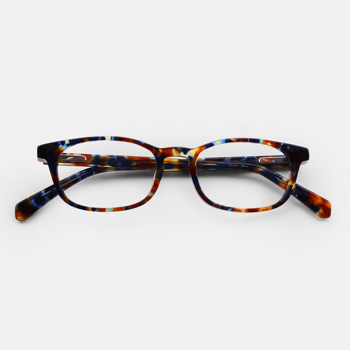 blue and brown tortoiseshell oval reading glasses by Eyebobs