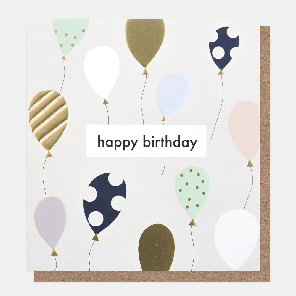 Multi Balloons Birthday Card, All About Print For Him Single Cards, 1
