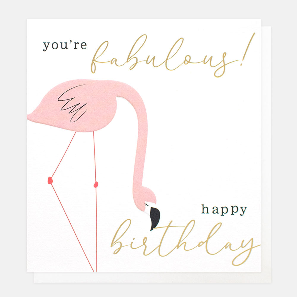 Caroline Gardner Fabulous Flamingo Birthday card