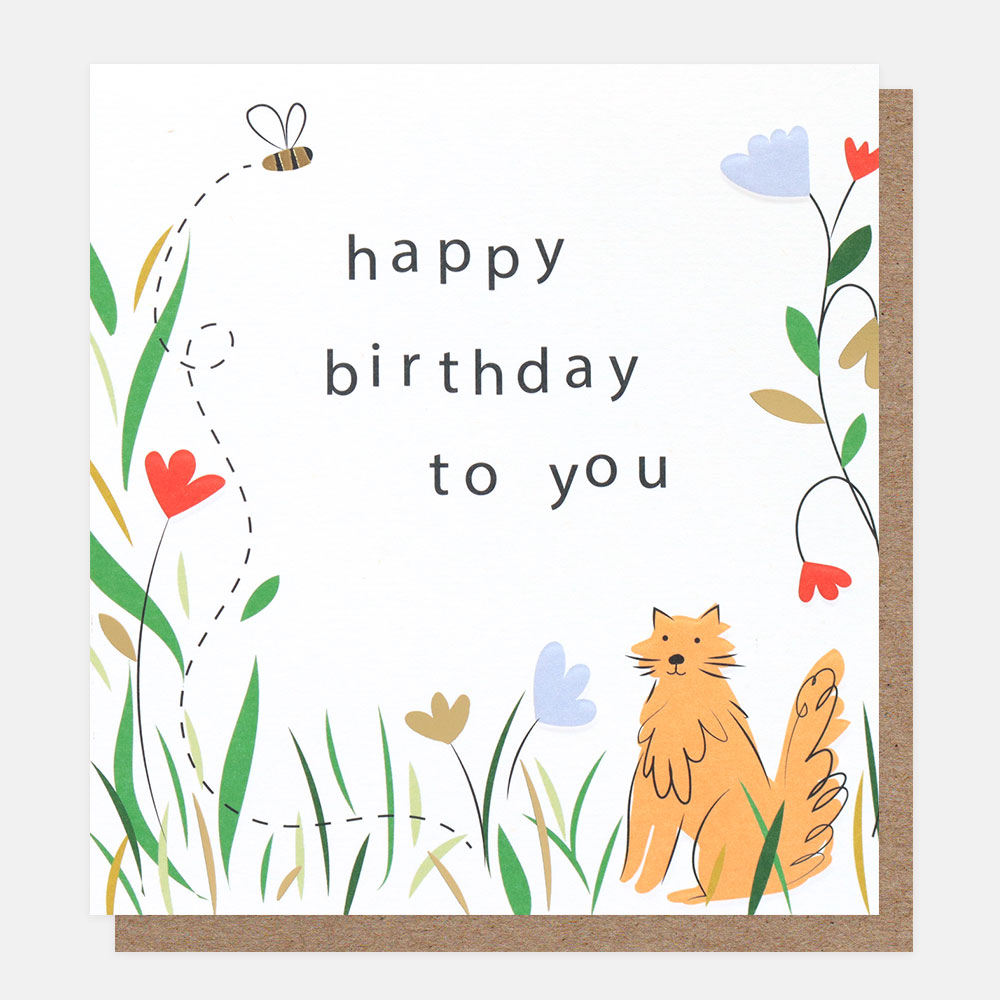 Happy Birthday To You Cat Birthday Card