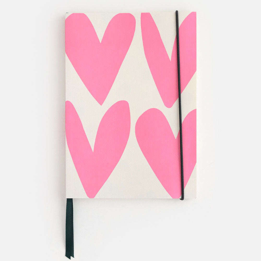 Caroline Gardner Pink Hearts A5 Notebook