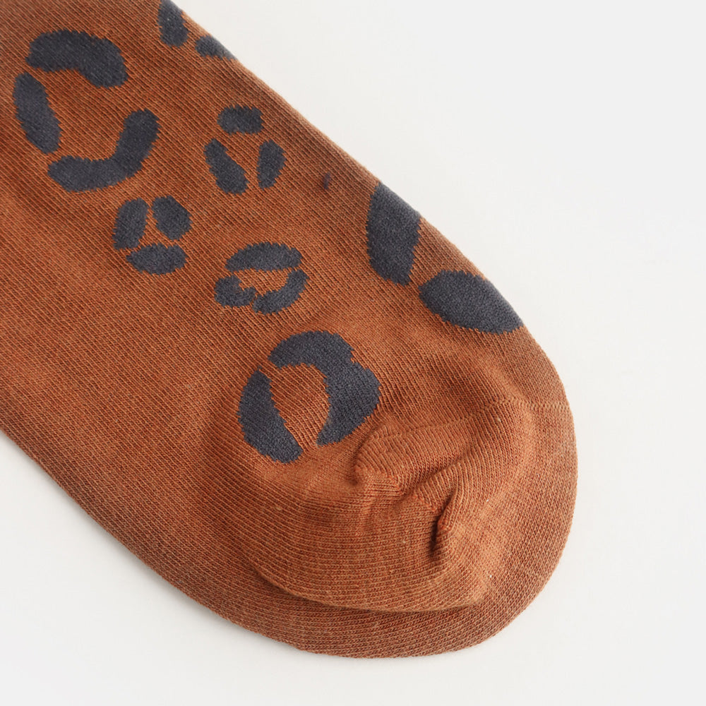 Brown Leopard Socks