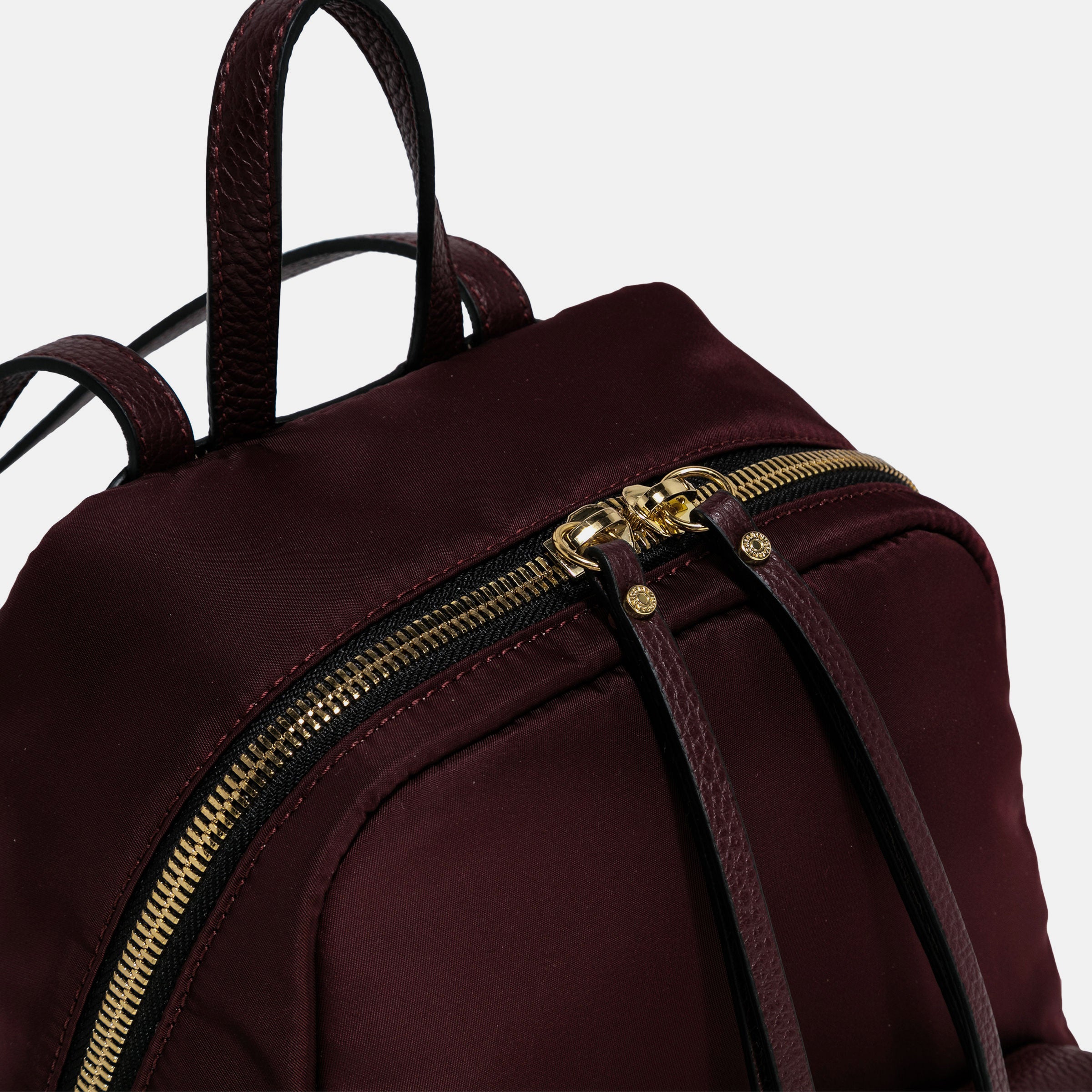 Burgundy leather outlet backpack