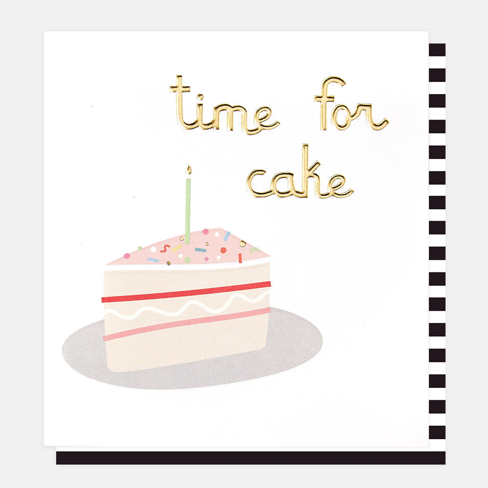 Tiempo para la tarjeta de cumpleaños de la torta