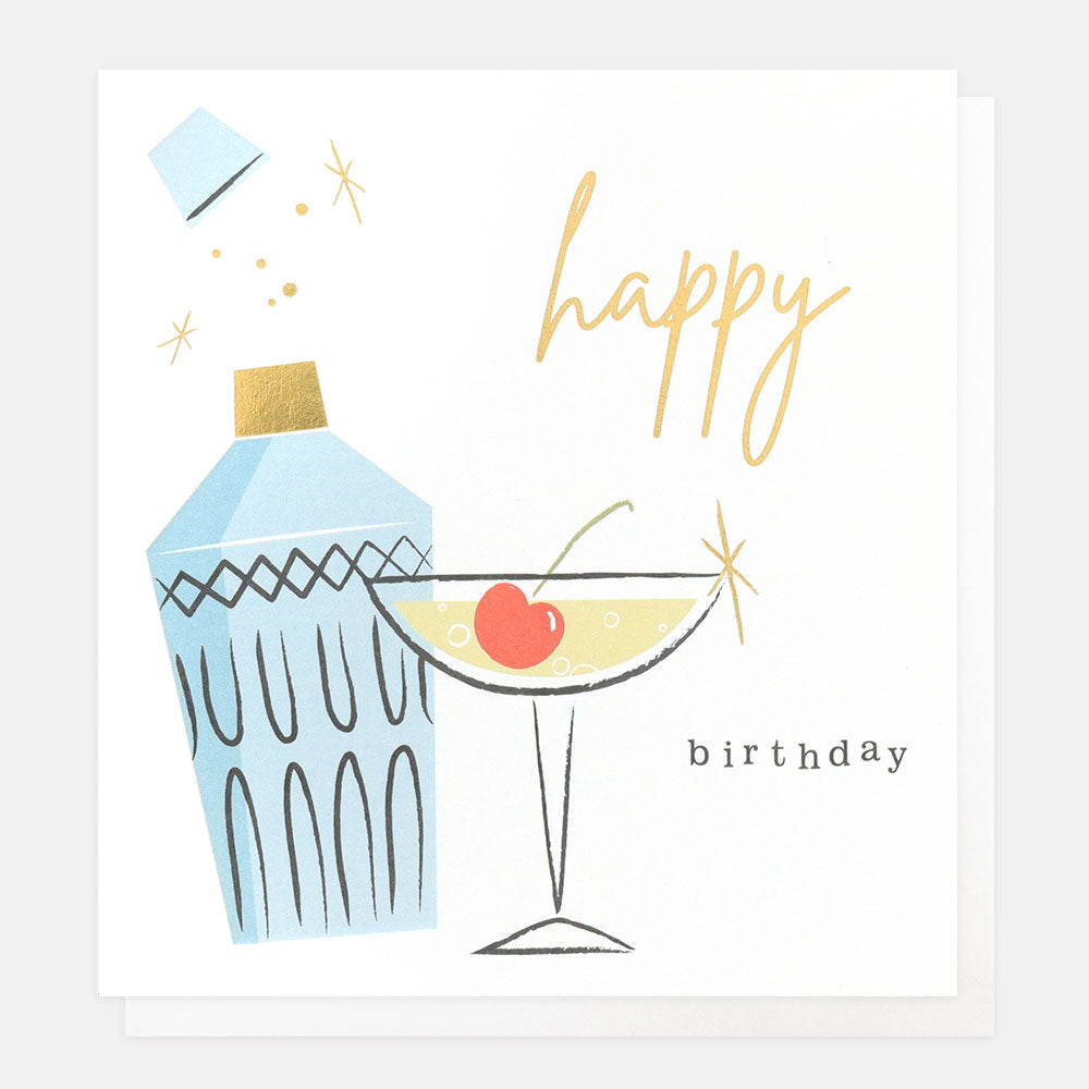 Carte d'anniversaire Shaker à cocktail