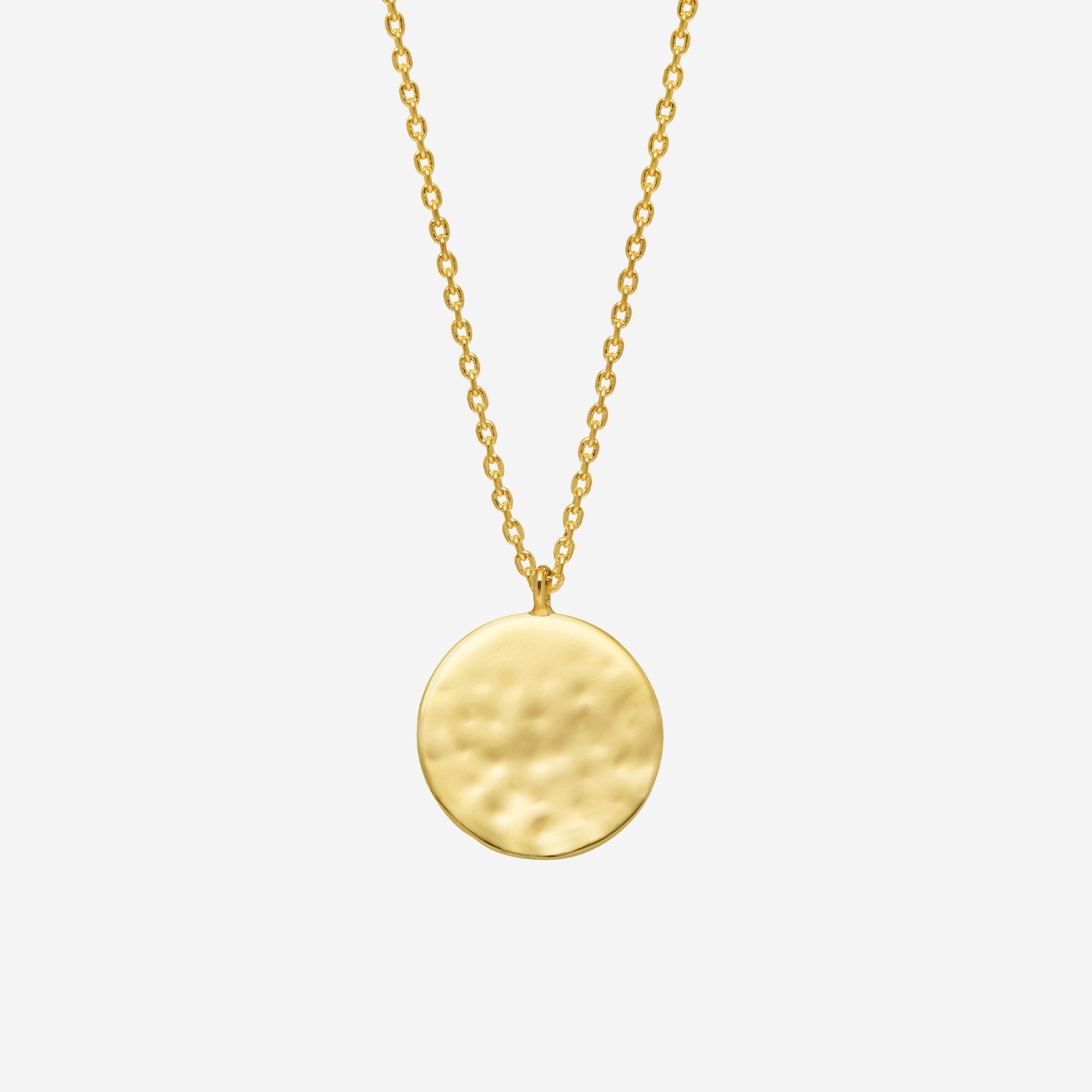 Small gold disc on sale necklace