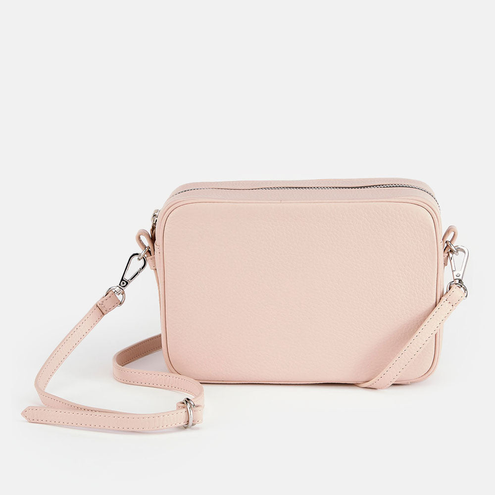 Pale Pink Leather Camera Bag