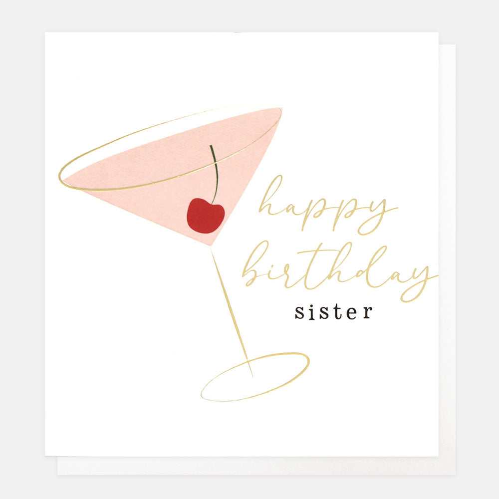 Caroline Gardner Cocktail Birthday Card For Sister