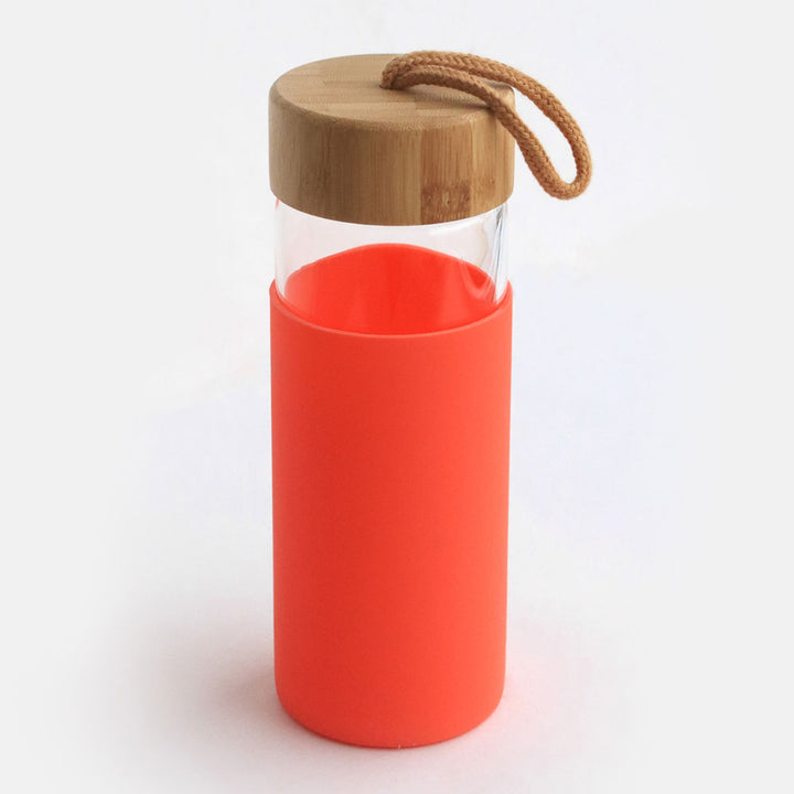 Coral Glass Water Bottle