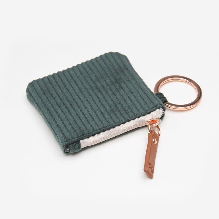 Dark green mini purse keyring 